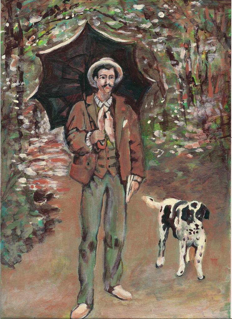peinture AVD aprés C. Monet portrait de JFJ 3.08.2013 001