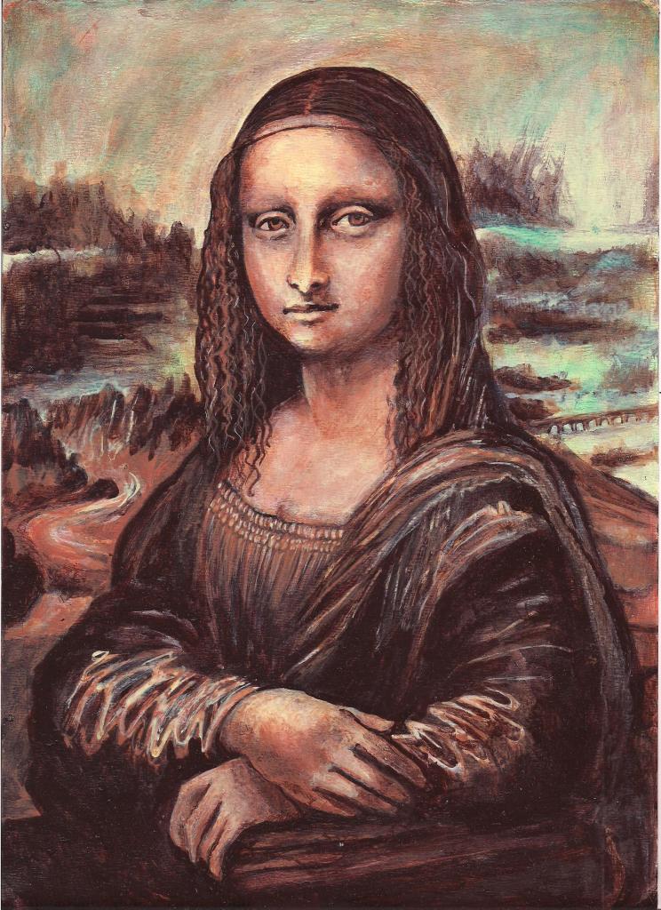 peinture AVD Mona Lisa apres Leonardo DaVinci 001